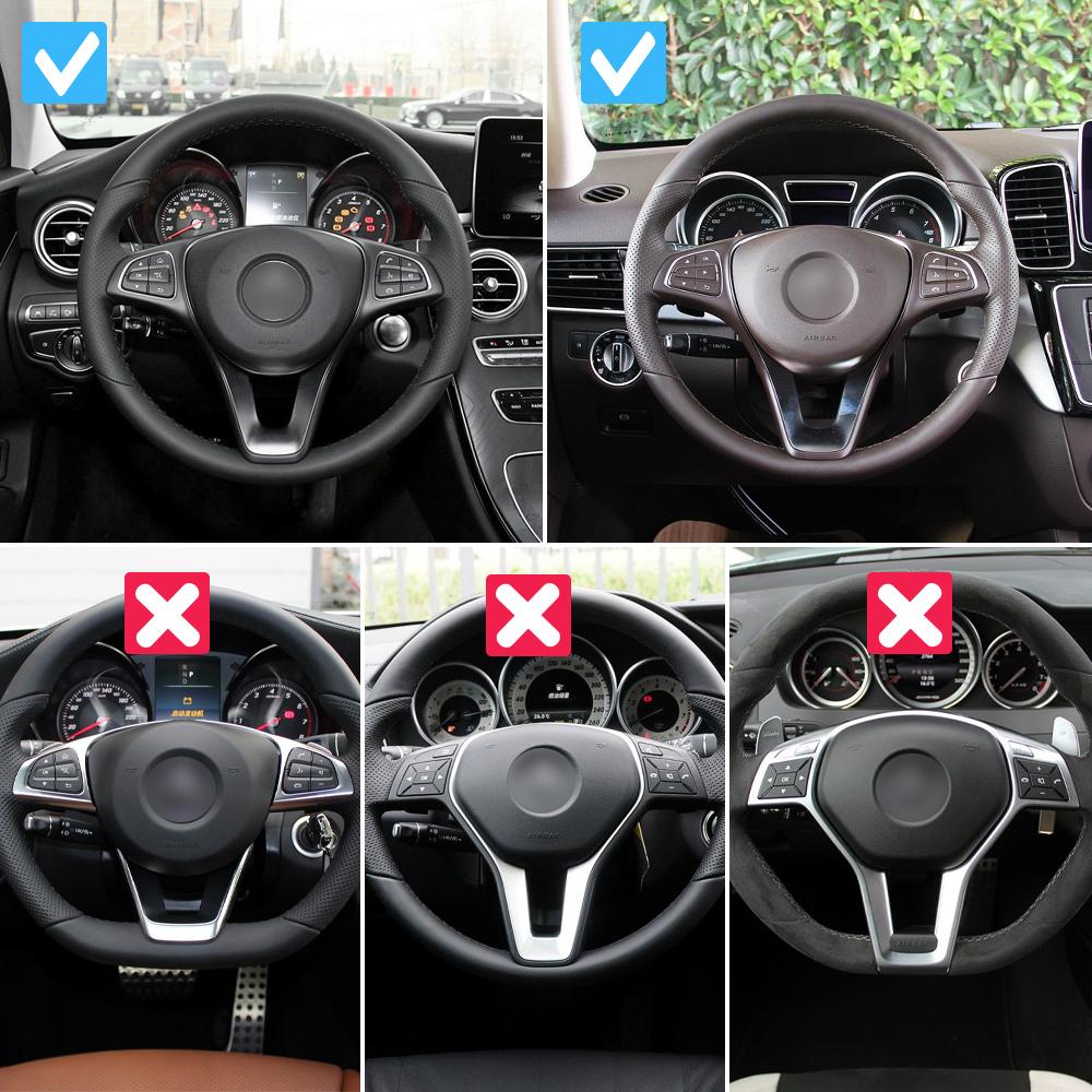 Auto Lenkradabdeckung Zierleiste Für Benz A B C CLA CLS E GLA GLC GLE Klasse W176 W246 W205 W117 W218 W213 W156 X253 W292 W166 W448