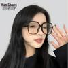 Artistic Large Glasses Frame for Slimming Effect with Prescription Myopia & Anti-Blue Light Options