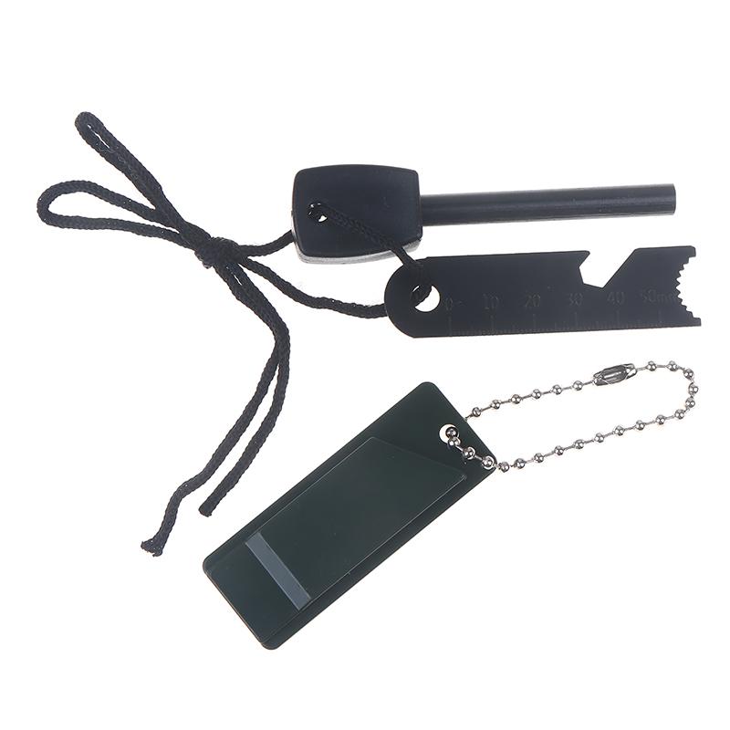Mini Flint Waterproof Fire Starter Magnesium Flint Stone With Whistle Survival Outdoor Camping Survival Equipment