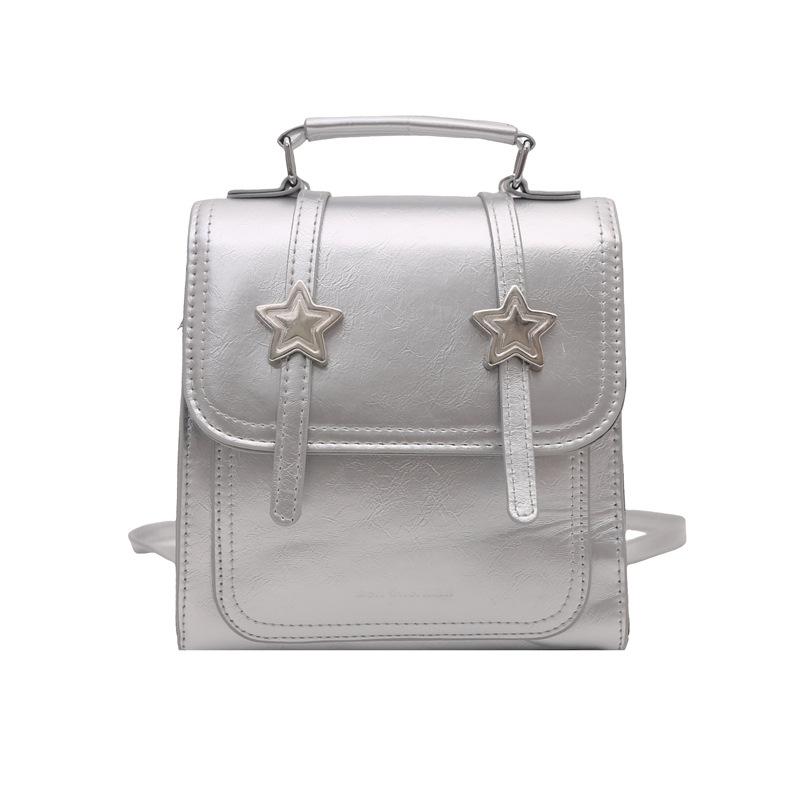Schoolbag fashion trend texture casual backpack autumn and winter new bag 1011 niche design women's simple backpack