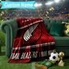 Custom Name Blanket Portland Blazers Artwork Blanket Bedding Blanket for Travel, Camping, Living Rooms, Offices, Sofas, Fan Christmas Gift