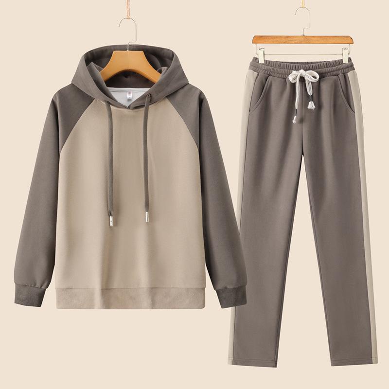 Women's Trendy Casual Suit: 2025 Spring/Autumn Fitness Sportswear with Hooded Sweatshirt & Long Pants.
