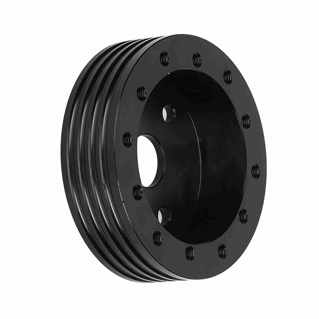 1in Aluminum Steering Wheel Hub Spacer for 5 6 Hole Wheels To 3 Hole Adapter(Black)