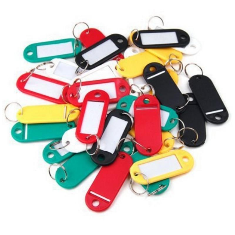 

10pcs Key Ring Tags Key Tags Plastic Assorted Colours,Identifiers,Name and Labels,Adapt to USB Drive,Pets,Bags Split Ring