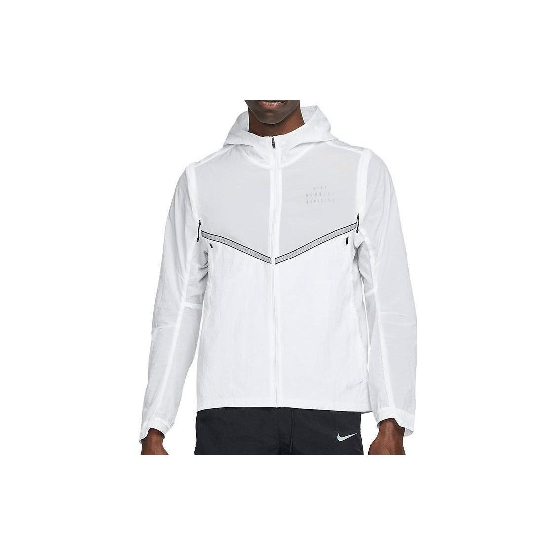 Nike Solid Color Woven Water Repellent Sports Hooded Jacket White Men s DM4774-100 XL