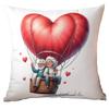 New Valentine's Day Pillow Cover Fun Watercolor Valentine's Day Old Couple Push Cover Home Cushion Cover
