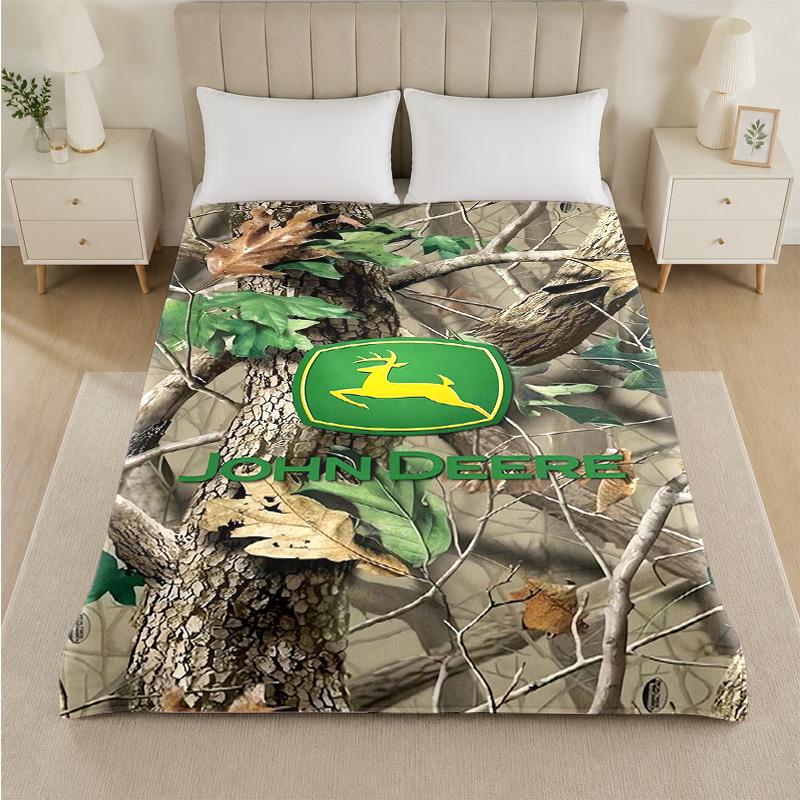 Coperta in Flanella Stampata John Deere Morbida Calda Coperta Plaid in Peluche Per Letto Divano Divano Uso Domestico Interno