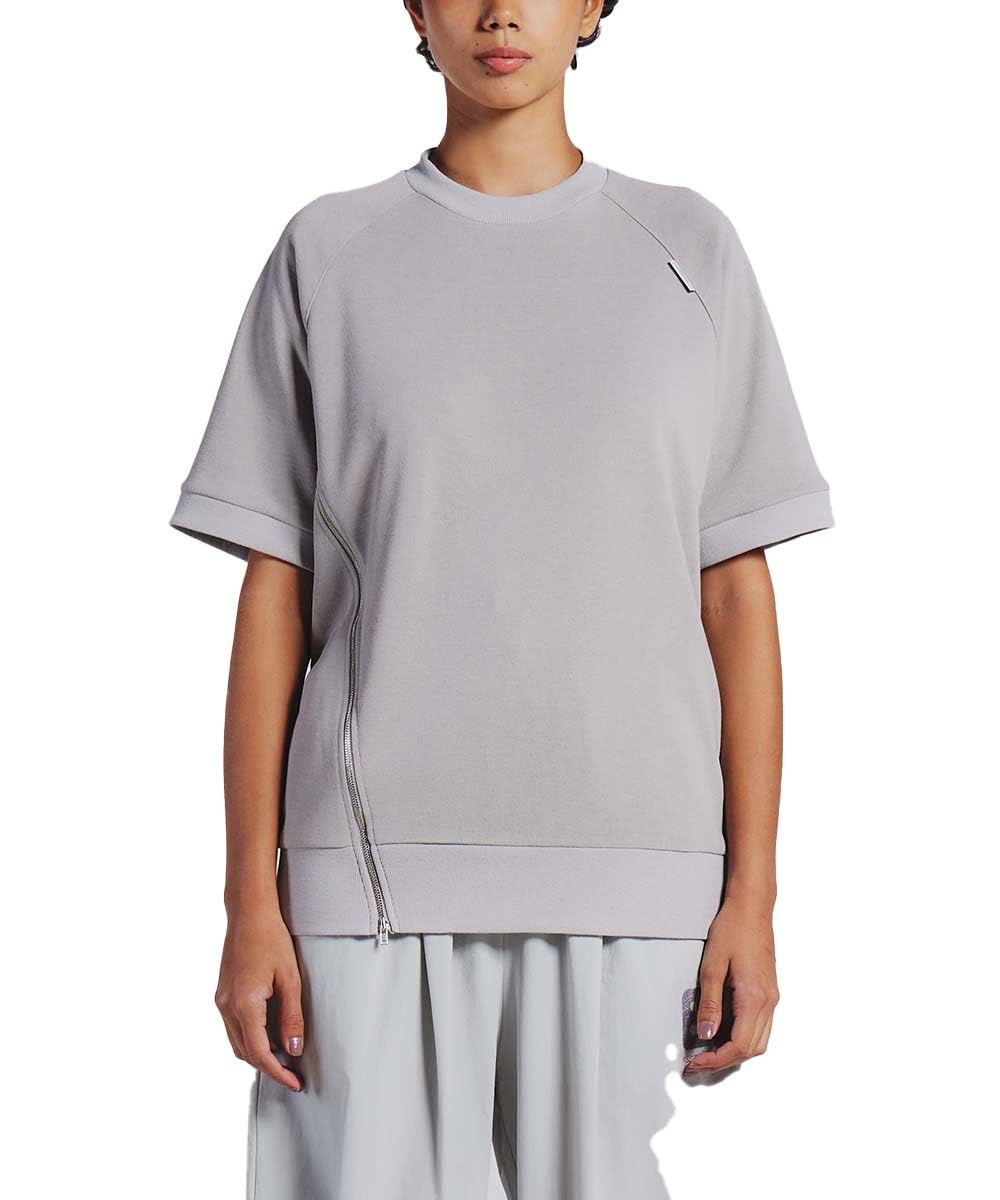 

Double Standard Clothing ESSENTIAL Zip Slit Fleece Gray Pullover, 2508-060-243, Women s, серый