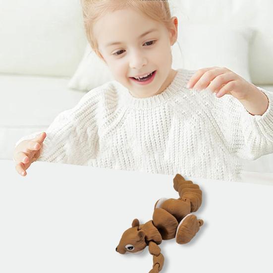 3D Printed Otter Toy Fully Articulated Flexible Fidget Toy Poseable Otter Ornament Stress Relief Home Office Decor