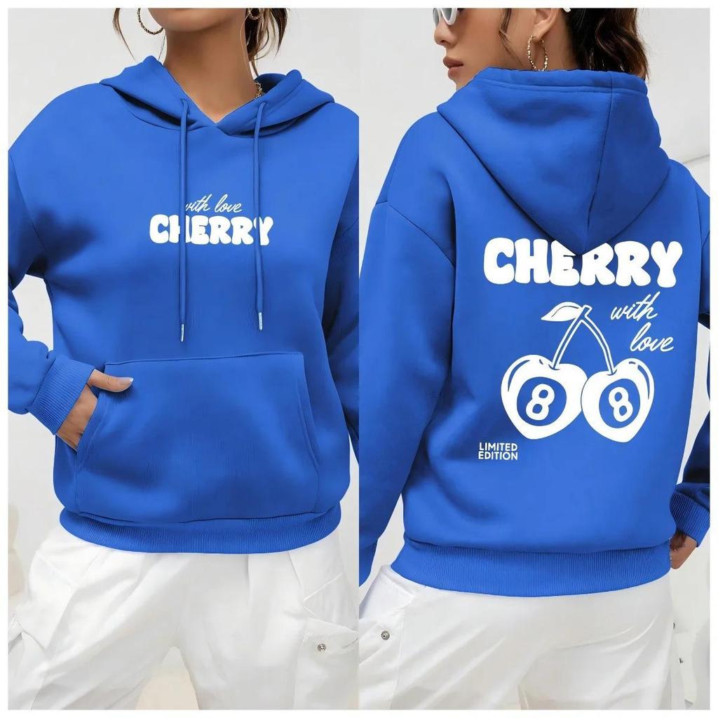 SOLY HUX Women's Casual Long Sleeve Pullover Drawstring Hooded Sweatshirt for Autumn and Winter