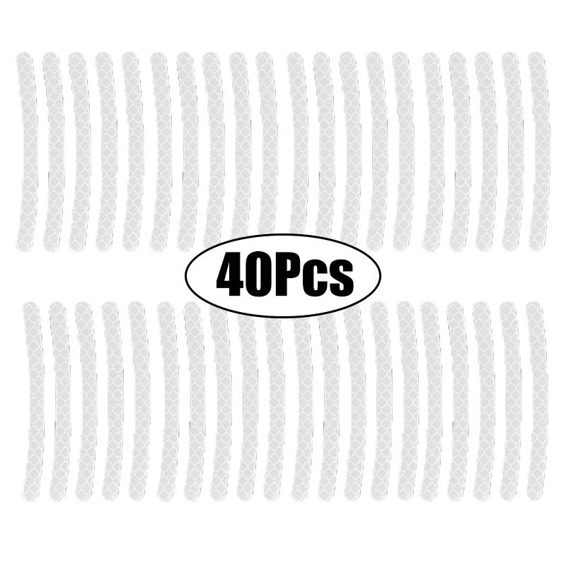 Car Wheel Hub Reflective Stickers Cars Motorcycle Stripe Tape Decorative Stickers Car Decal Auto Exterior Accessories 20-60Pcs