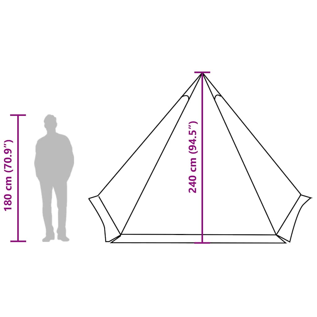 Tipi Family Tent for 6 Persons Blue Waterproof