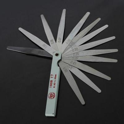 Medidor métrico de 0,02 a 1mm, ferramenta de medição de espessura de preenchimento de lacuna, 17 lâminas