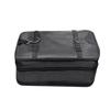 Three Layer Hanging Travel Organizer Bag with Mesh Compartments and Zippered Bottom for Suitcase Closet Storage
