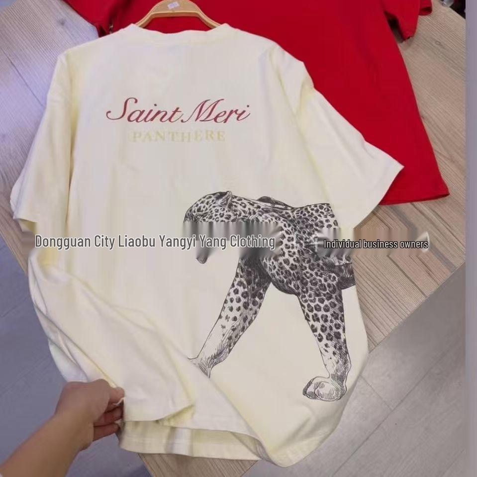 100% Cotton Short Sleeve Women's Hip Hop T-shirt – Trendy Street Style with Cool Graphic Print