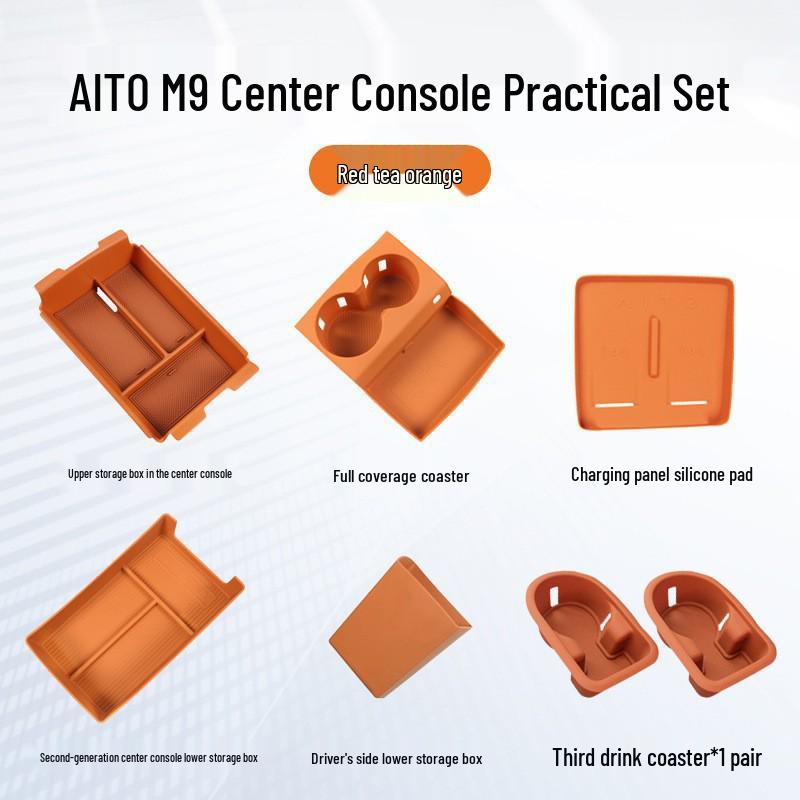 AITO M9 Silicone Anti-slip Wireless Charging Pad for Car Interior Modification