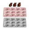 12-cavity 3D Rabbits Dwarf Mold Easter Bunny Silicone Mold Easy Release Non Stick Easter Silicone Chocolate Mold For Candy