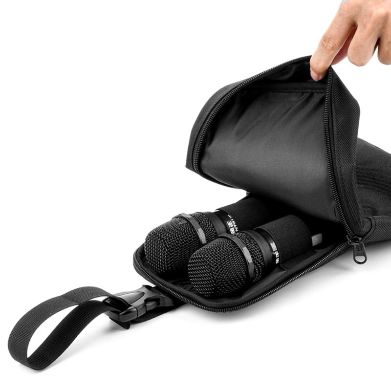 Bolsa Essencial para Microfone para Partybox Suporte de Microfone Essencial para Alto-falante com Elástico Bolsas de Microfone Estilosas