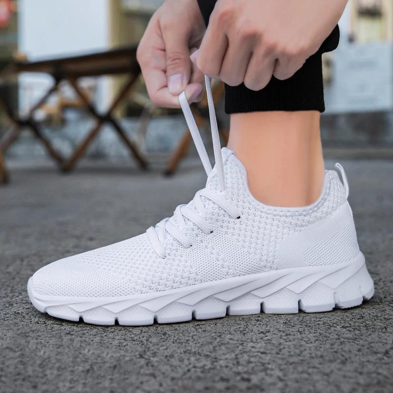 

Fujeak Ultralight Casual Sneakers Plus Size Comfort Footwear Outdoor Anti-slip Breathable Mesh Shoes for Men With Free Shipping 47 білий