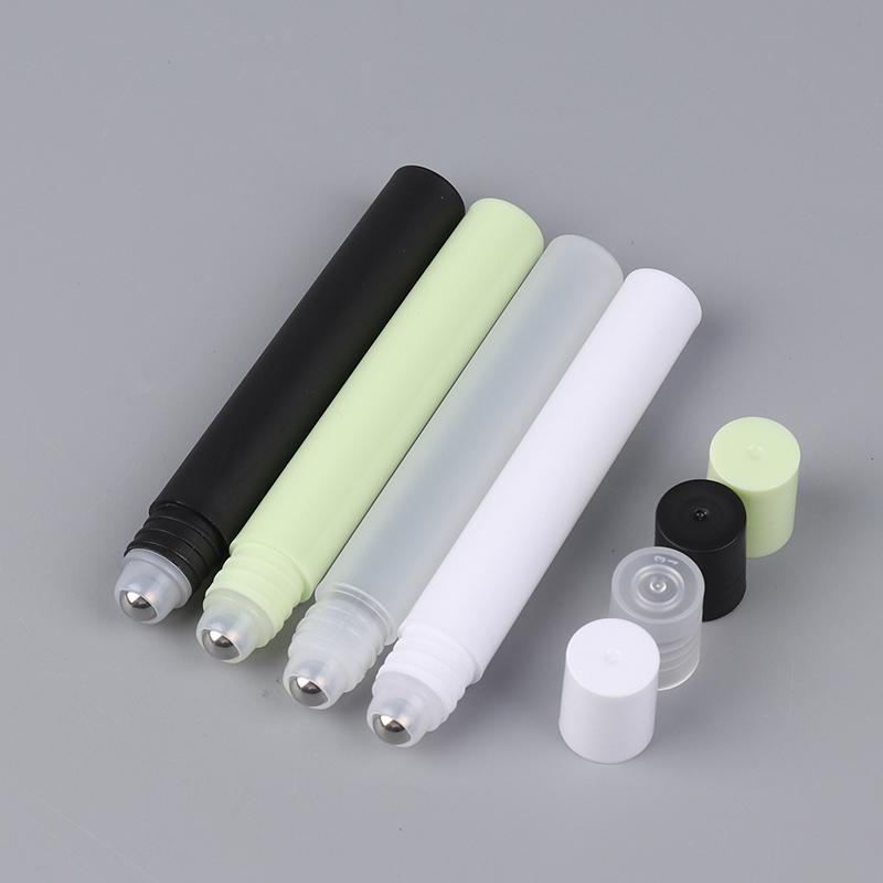 10Ml Empty Perfume Roll Roller Ball Bottle On Plastic Stainless Steel Liquids Oil Container Refillable Bottles Holders