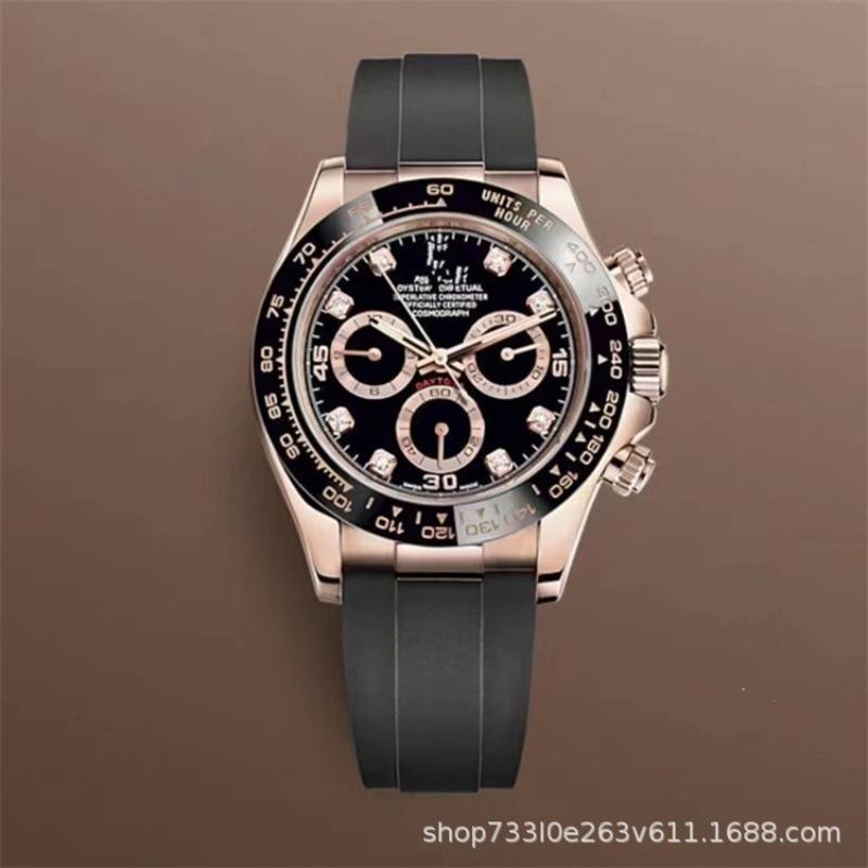Montre Daytona Di Panda Bleu Glace Homme Montre Mécanique Entièrement Automatique Trois Compteurs Six Aiguilles Multifonctionnel Danny Road Chronographe