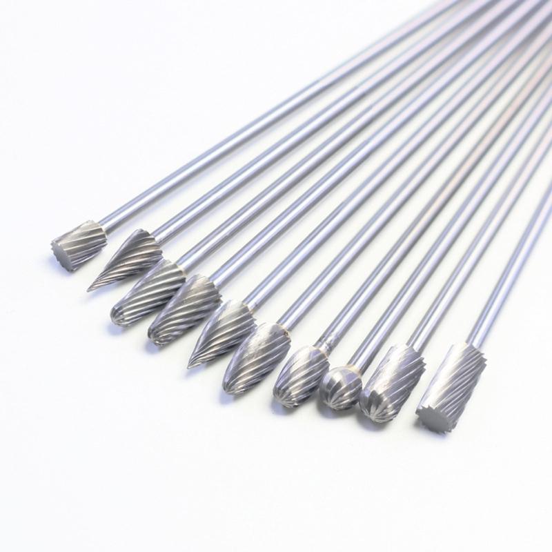 5/10 Stück Rotationsfeile Grat Industrielegierung Rotationsfeilen Zylindrischer Schleifkopf Professionelles Metallbearbeitungswerkzeug