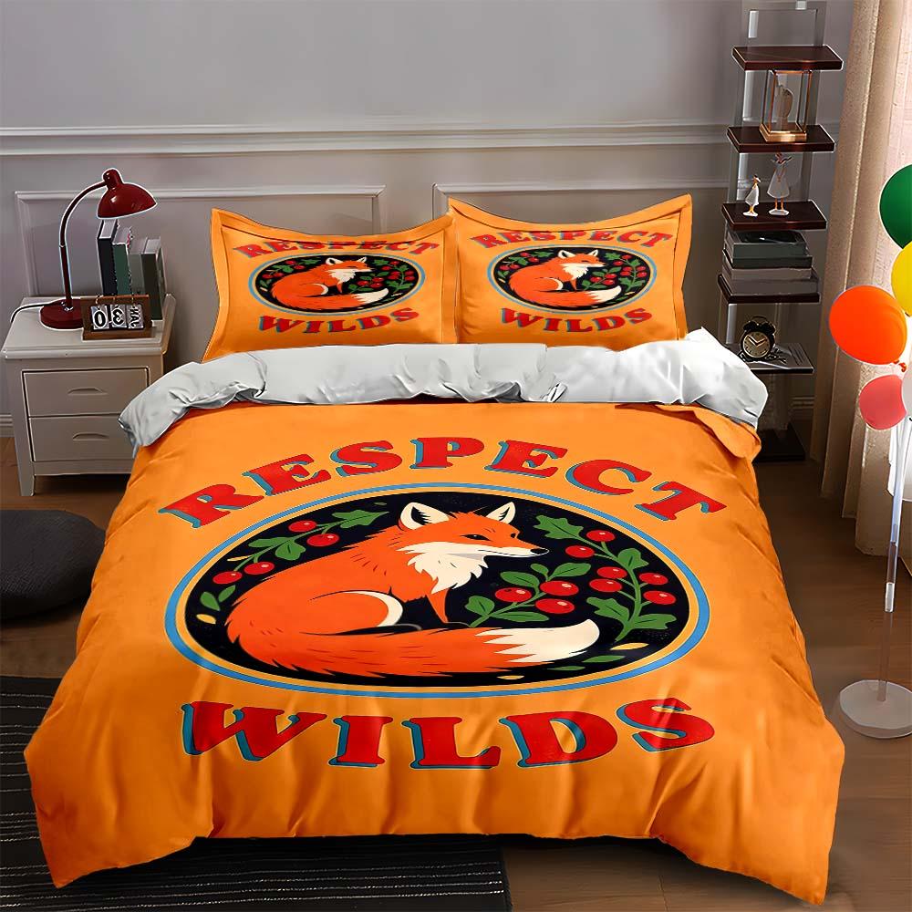 

Fox, foliage, cherries Bedding Duvet cover sets Duvet covers Pillowcases gifts (1 * Duvet Cover 2 * Pillowcases, without duvet insert) 135x200cm