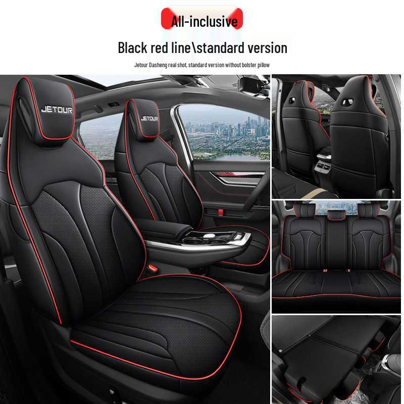 Premium Leather Car Seat Cushion - 24 Models for Five-Seater Fit, Cartoon Design, All-Season Use