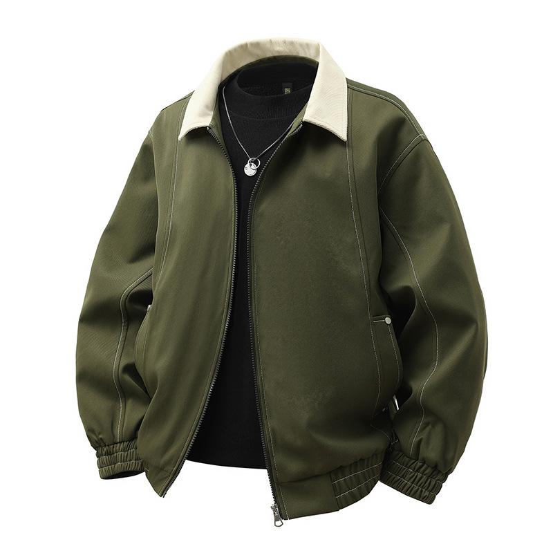 Spring and Autumn Young Men's Lapel Casual Top Lapel Jacket Jacket