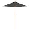 VidaXL Parasol de jardin avec mât en bois anthracite 196x231 cm 363161