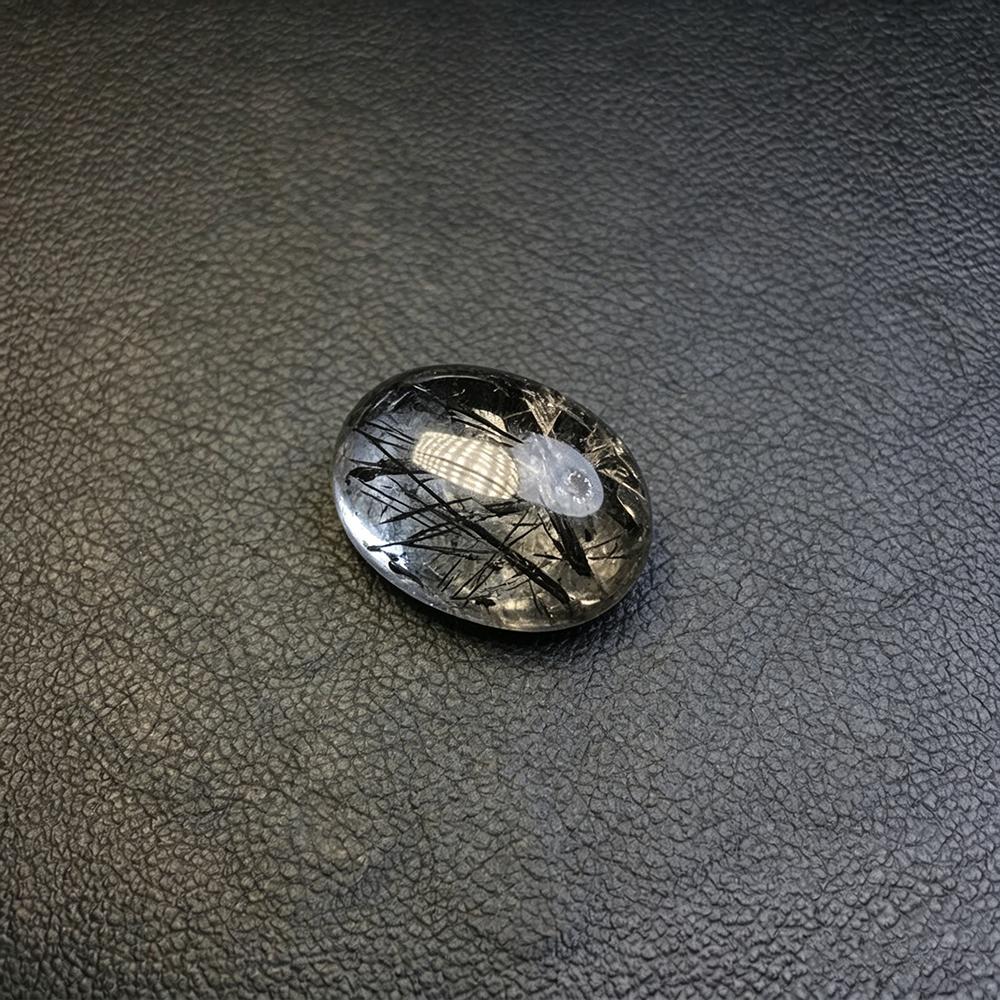 5A Qualität Ei-Oval Polierter Edelstein Natürliches Material Rutilquarz Kristall Loser Edelstein Stein Für Handgemachten Schmuck 1 Stück