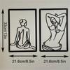 1Set Metal Minimalists Abstract Woman Wall  Line Drawing Wall Decors Single Line Female Home Hangings