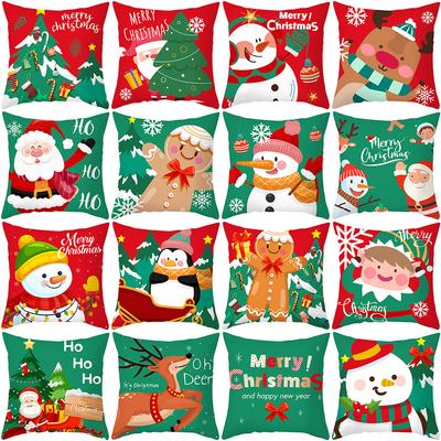 Capas de Almofadas com Estampas de Natal para Sala de Estar, Casa, Capa de Almofada de Sofá, Almofadas de Quarto