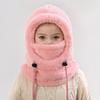 3 in 1 Kids Face Guard Warm Windproof Furry Ski Guard Hat Hooded Scarf Neck