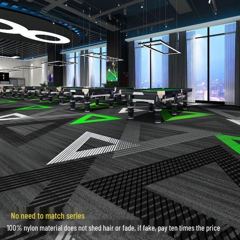 Billiard & Table Tennis Room Carpet - Full Coverage, Wear-Resistant, Flame Retardant, Soundproof
