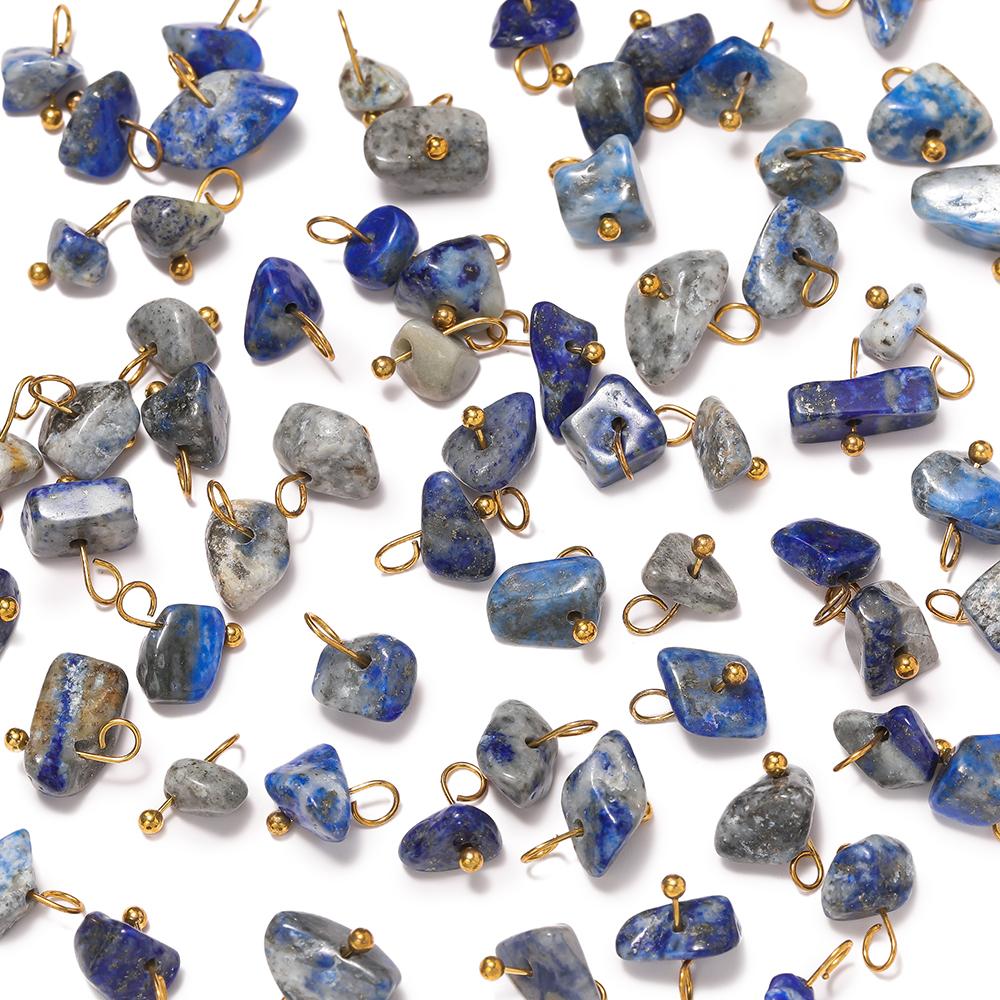 5Pcs Irregular Natural Stone Bead Pendant Multicolor 3-20mm Broken Stone Pendant Nine Needle Pin for Necklace DIY Jewelry Making