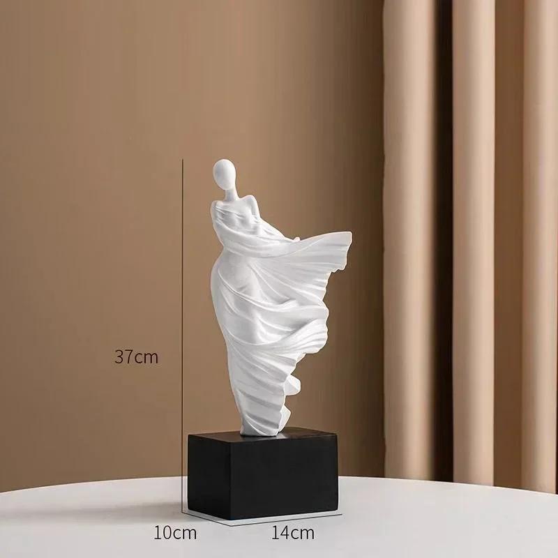 

Figure Sculpture Portrait Sculpture Resin Sculptur Art Senior Statue Living Room Home Decor Office Desk Minimalist Art Ornaments