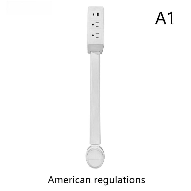 Home Office Elektrischer Wandstecker Drehbar Steckdosen-Verlängerung Verstellbare Länge Steckdosen-Verlängerung Steckdose