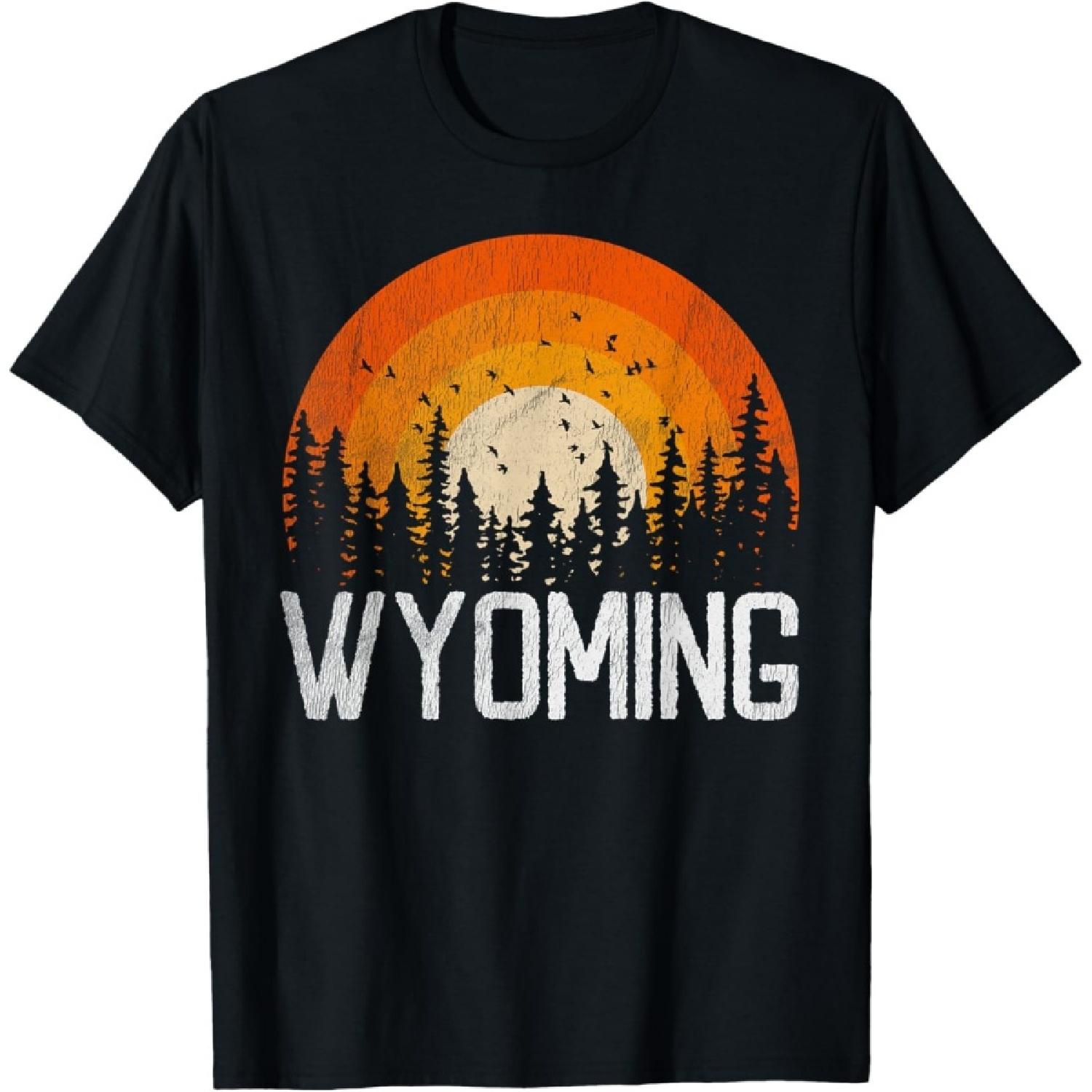 Wyoming Shirt Retro Style Vintage 70s 80s Men Women Gift T-Shirt S