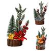 Mini Christmas Tree With LED Light Small Pine Tree Table Xmas Decor Gifts