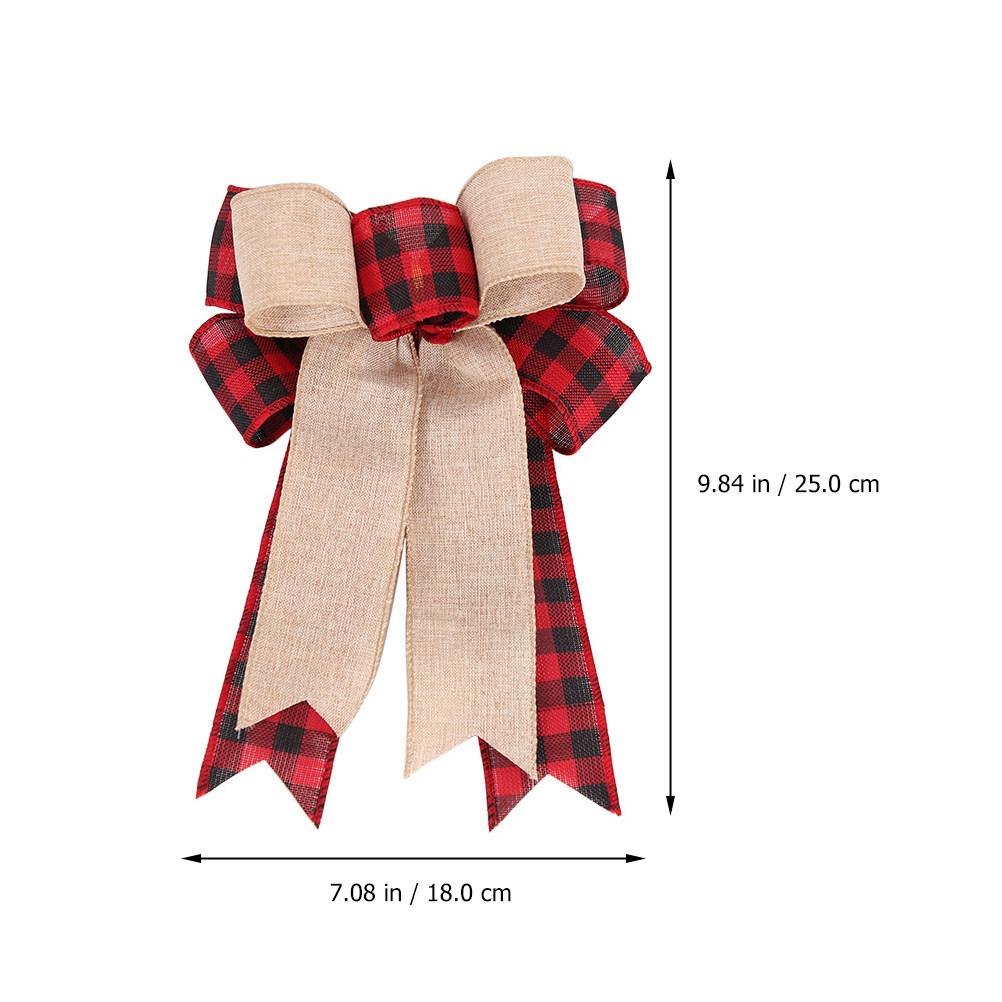 

2Pcs Bowknot Ornaments Christmas Tree Decorations Colorful Long-Lasting Xmas Bow Hanging Pendant Family Xmas Party Decor other красный