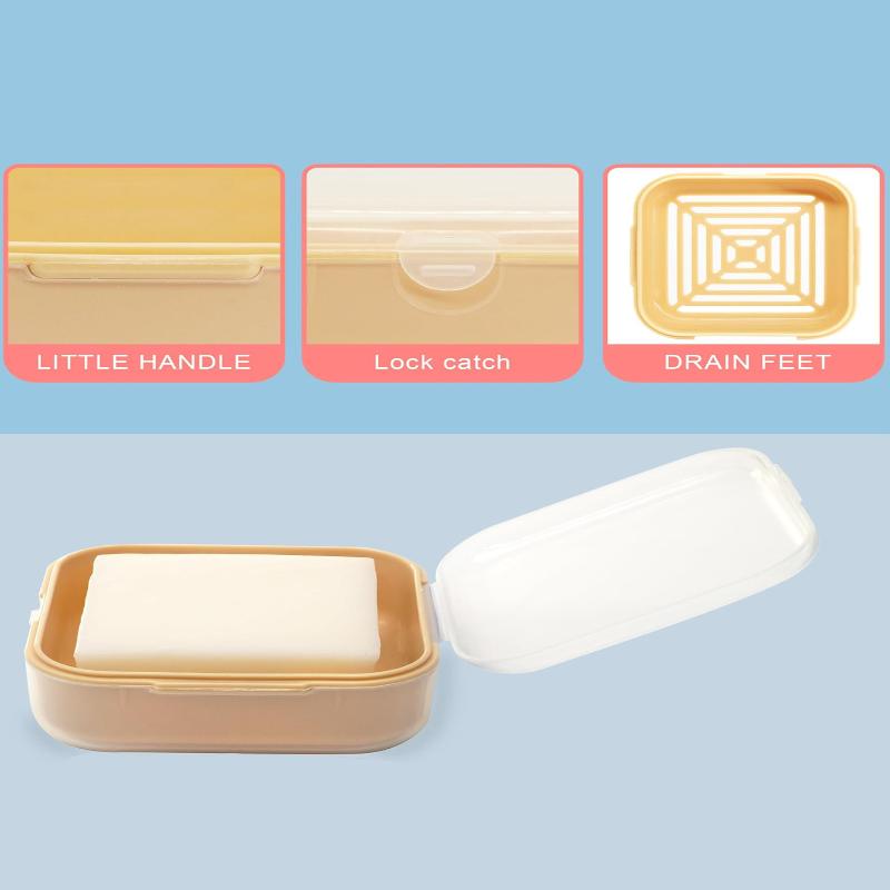 1Pce Travel Mini Soap Box Portable Leak Proof Soap Storage Box, Suitable For Dormitory Travel, Camping