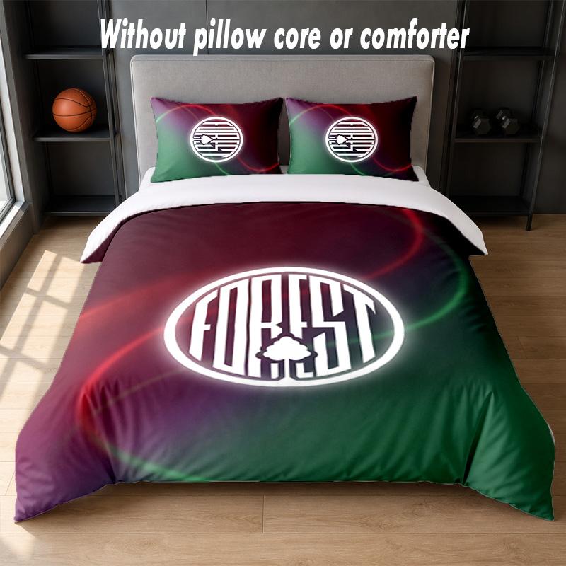 Nottingham Forest Football Design Bed Bedding Set 1 Duvet Cover + 2 Pillowcases Soft Breathable Household Bed Linens