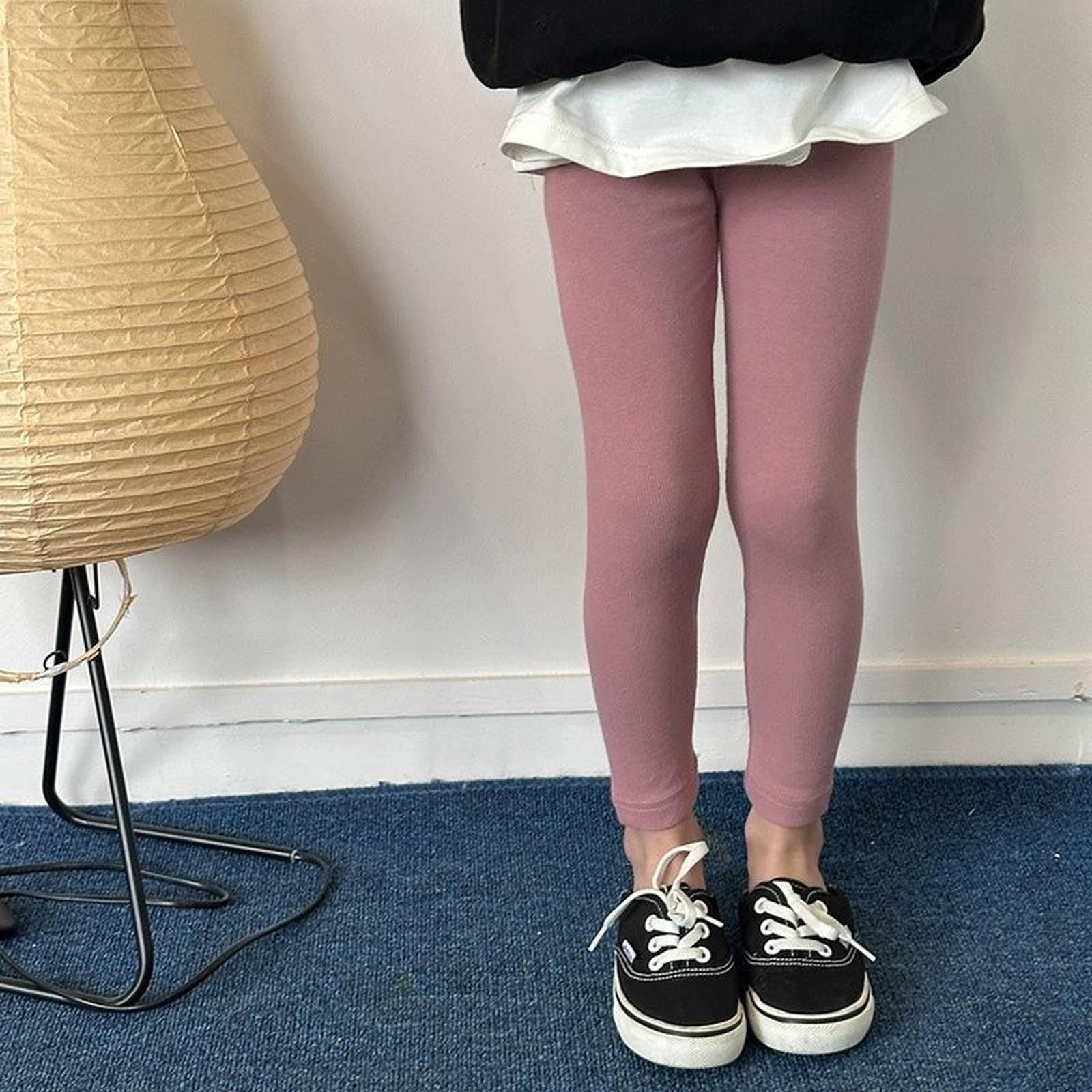 

Girls Slim-Fit Trendy Leggings - Stylish Kids Bottom Layer 90 розовый