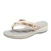 New Sandals Women's Metal Buckle Beach Wear Herringbone Sandals Women's Summer Slope Heel Casual Women's Cool Slippers