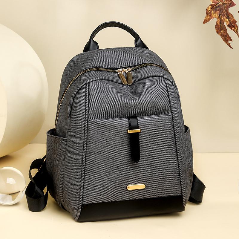 

Dual-shoulder Bag - Large Capacity, Fashionable Texture, Casual, Water-resistant Bag чёрный