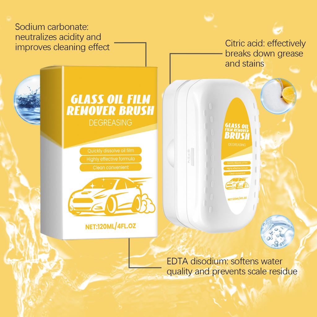 Car Glass Cleaning Brush Car Window Glass Cleaning Stains Oil Stains Waterproof And Rainproof Cleaning Brush 120ml