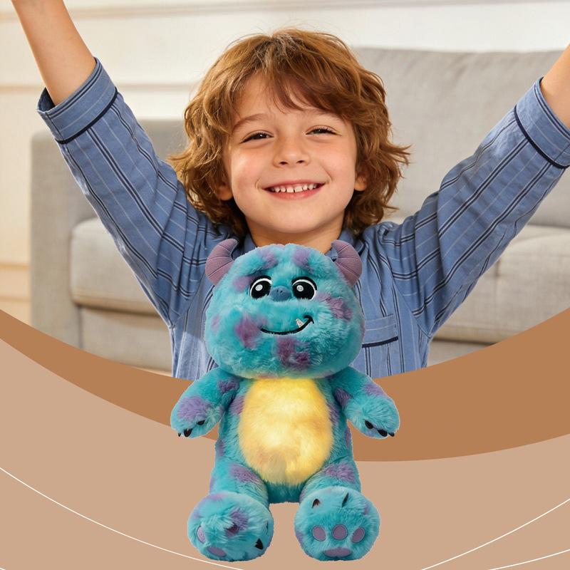 New Anime Blue Breathing Glowing Dolls Soft Lighting Plush Toy Cute And Fun Night Light Soothing Sleep Companion Toys Gifts