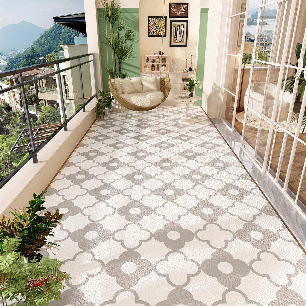 Balcony Floor Mat PVC Leather Washable Carpet Dirty Resistant Easy Clean Non-slip Mats Kitchen Rugs Pet Carpets Home Decoration