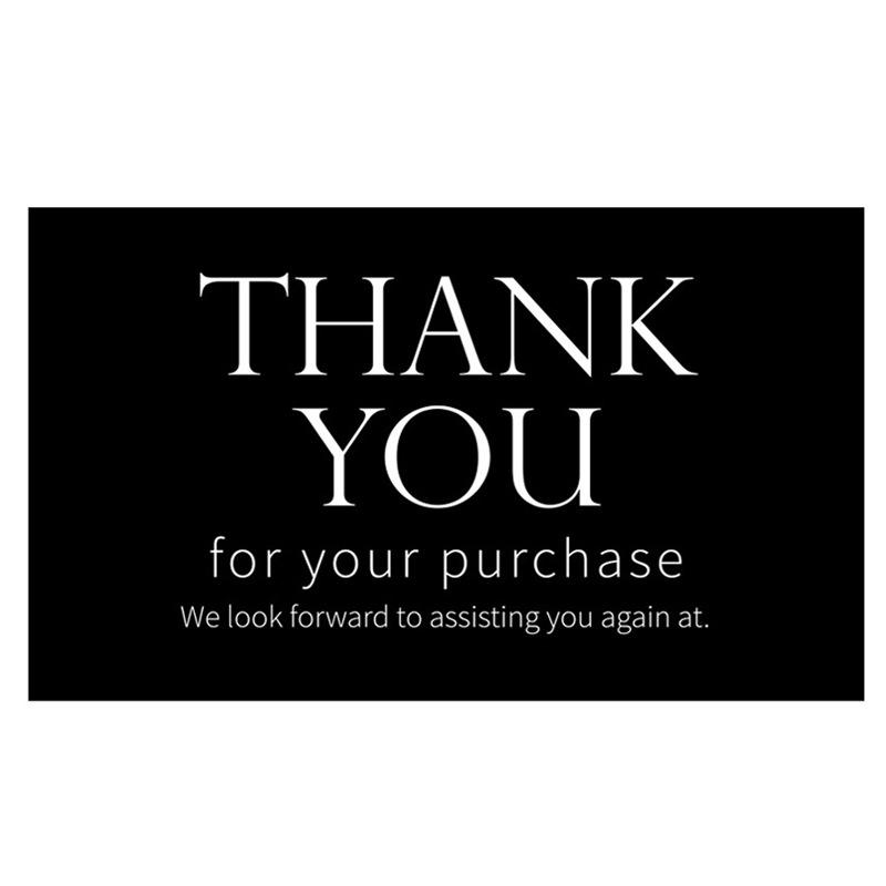 Pink 'Thank You' Cards - 50 Sheets/Pack for Gift Boxes, Decorations, and Postcards